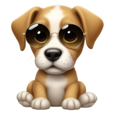 baby puppy wearing sunglasses sticker