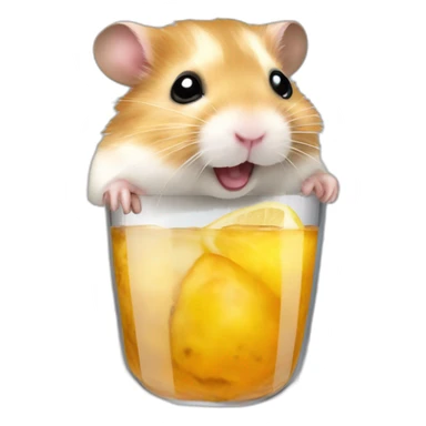 Hamster en costard qui boit un verre sticker