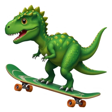 Dinosaur on a skateboard sticker