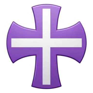 purple octagonal Swiss garbage sticker, bold white Swiss cross in center, official look, no text, no trash bag sticker