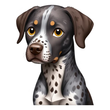 Black German short hair pointer and catahoula mix  sticker
