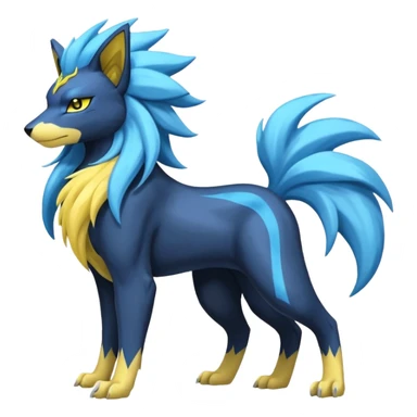 Suicune-Manectric-Luxray-Fakémon-fusion-animal-creature, full body  sticker