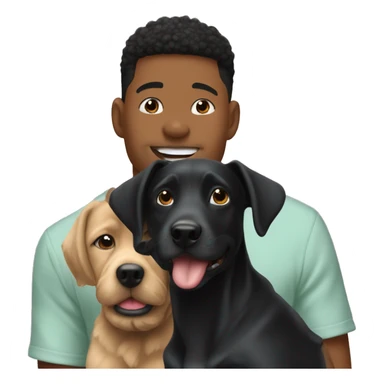 black dog named rosco kissing lightskin guy named trey in the bronx sticker