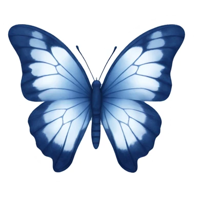 Navy blue and white tie dye butterfly  sticker