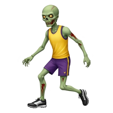 sportmen zombie full body and sport item sticker