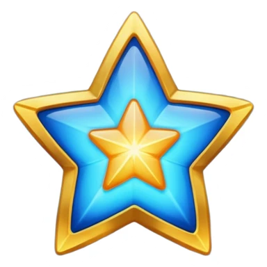 Blue star sticker