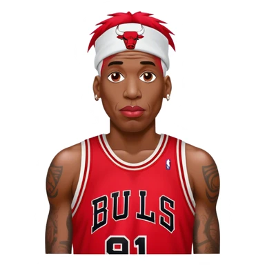 Dennis Rodman Chicago Bulls #91 sticker