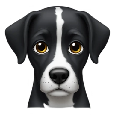 Dog with a black face and black ears sticker