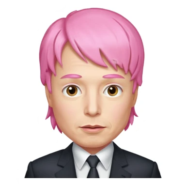 Elon musk with a pink wig  sticker
