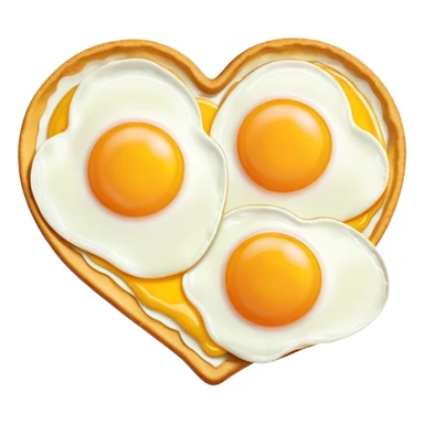 pan egg heart shape 2 eggs sticker