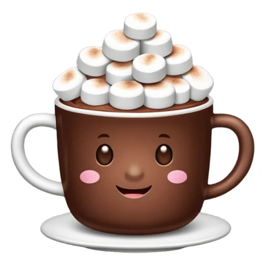 cup of cocoa with marshmallows sticker