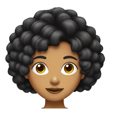 Mujer negra pelo corto y con flequillo  sticker