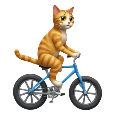 Cat riding a bike sticker