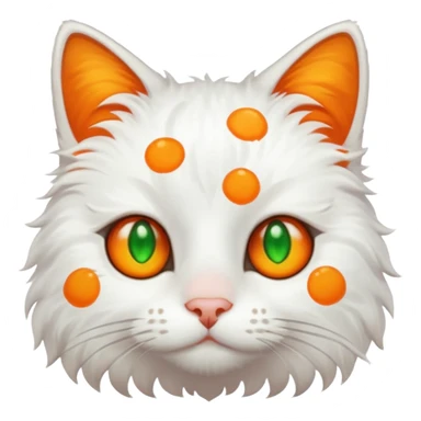 gato blanco con manchas naranjas aesthetic sticker