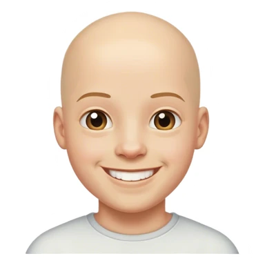 bald boy smiling portrait sticker