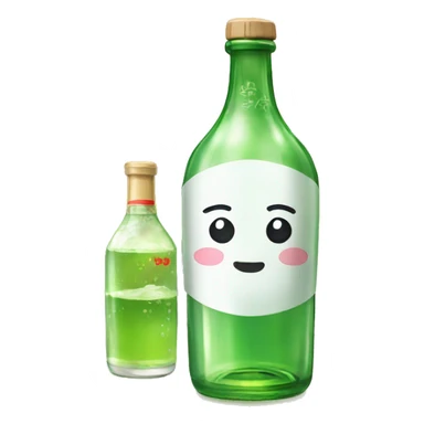 cute anime soju bottle sticker