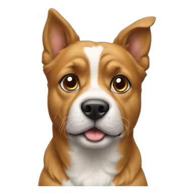 Chat sur la tête d’un chien sticker