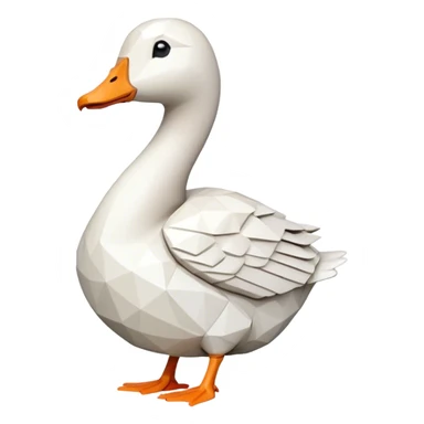 Create a goose praying emoji in the style of the Untitled Goose video game sticker