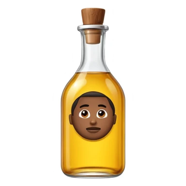 Oil bottle with diddy as the brand  sticker