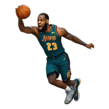 Professor dunking on LeBron James sticker