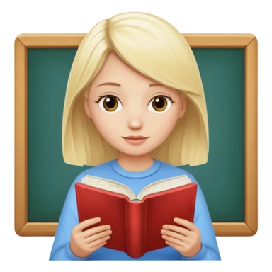 pretty light blonde girl barbie reading huge philosophy book sticker