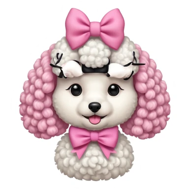 Poodle Rosa sticker