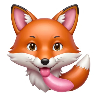 The Fox and The Chewing Gum Light Pink sticker