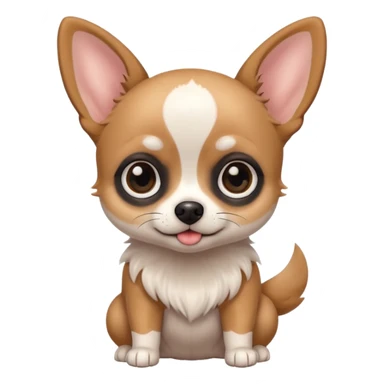 very cute big eyes kawaii chihuahua sticker