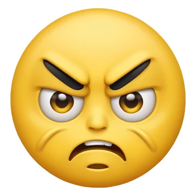 angry face emoji which is also rolling it's eyes sticker