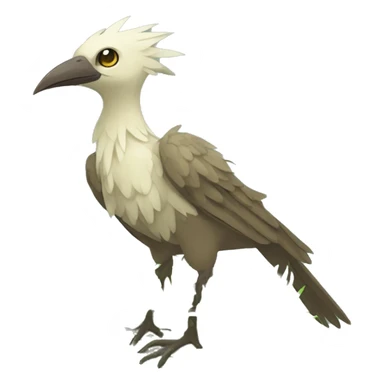 earthly muddy fresh Cool Cute Fantasy legendary jungle-bird plant-grass-type-Dendro-avian Fakemon full body sticker