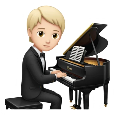 a pianist is playing the piano sticker