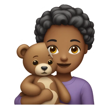 A girl whit tedy bear sticker