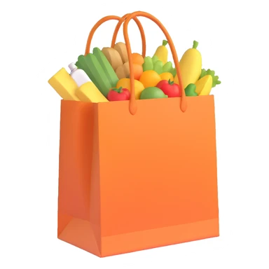 a shopping bag full of food sticker