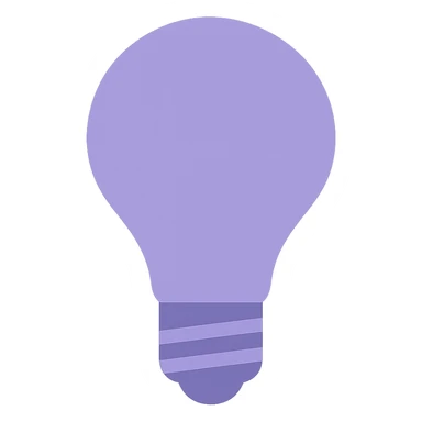 A dull purple Light Bulb sticker