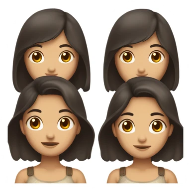 25% philipino 25% german 25% cocasian girl really dark brown hair and a little tan sticker