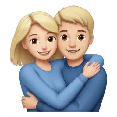 Create a man hug his girlfriend from front sticker