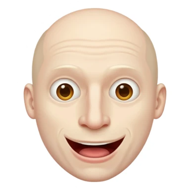 Creepy man with big mouth and no nose and ears no nise sticker