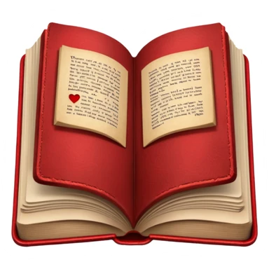open book with completely red pages sticker