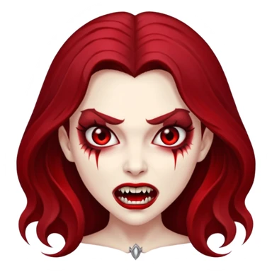 red women Vampire sticker