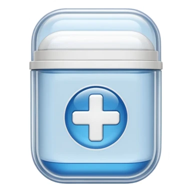 medicine capsule in case in nutral colors sticker
