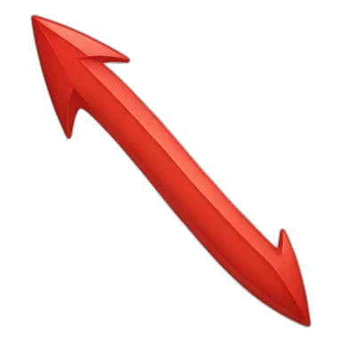 a red curved arrow sticker