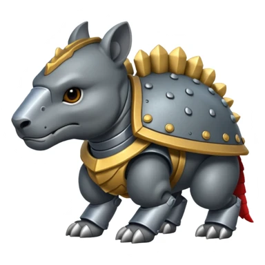 armored animal sticker