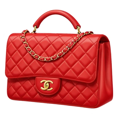 chanel flap bag bright red color bag  sticker