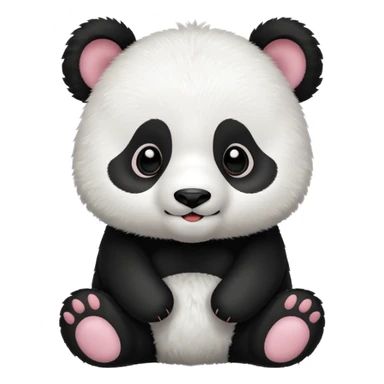 Cute panda cub saying hello  sticker
