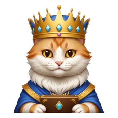 Oyun oynayan kral kedi sticker