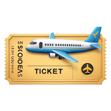emoji de boleto de avión sticker