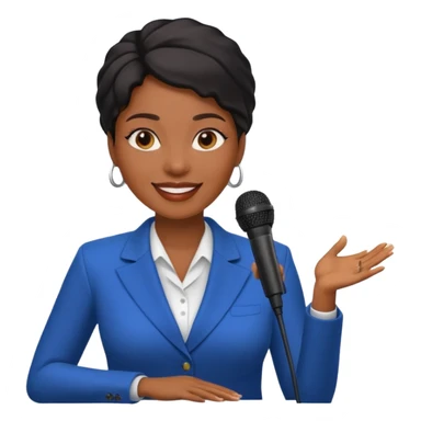 Public Speaker black woman  sticker