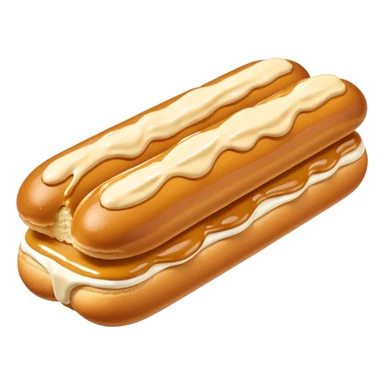  éclair with creaming butterscotch melting  sticker