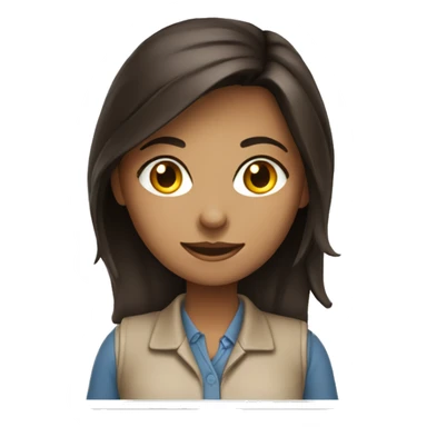 Brunette Girl Working at Laptop sticker