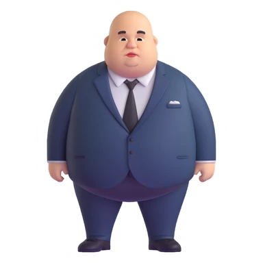 fat ugly man in business suit sticker